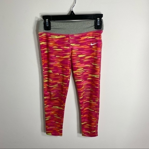 Nike Stretch Legging Sweatpants Girls Sz 6 Pink - Picture 2 of 6